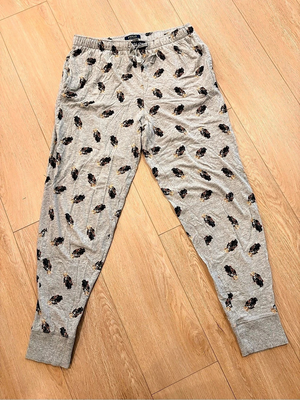 Polo Ralph Lauren Polo Bear Knit Sleep Jogger Pants Sleep Pants Gray & Black